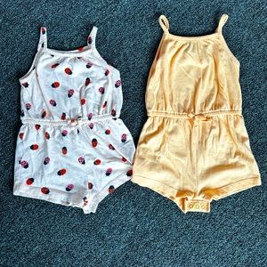 EUC Old Navy Baby Girl Romper Bundle Size 6-12 Months